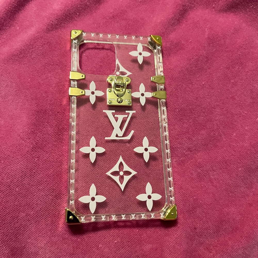 Louis Vuitton Transparent Case with Gold Details